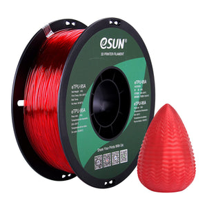 eSUN Glass Red TPU 95A Flexible Filament 1.75mm 1KG (2.2lb)