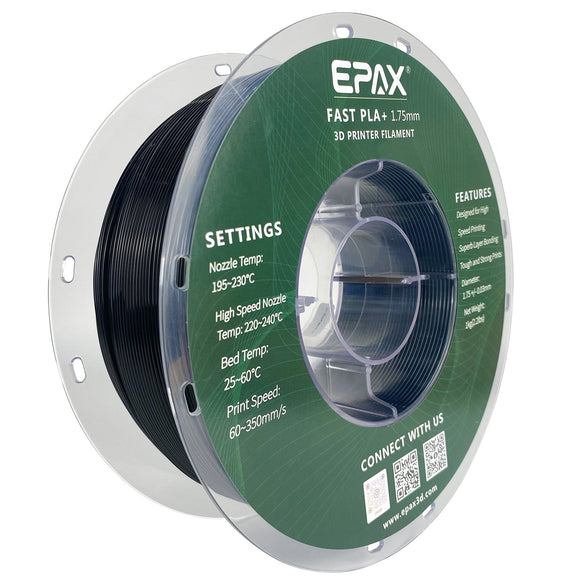 EPAX Black Fast PLA+ 1.75mm Filament 1kg