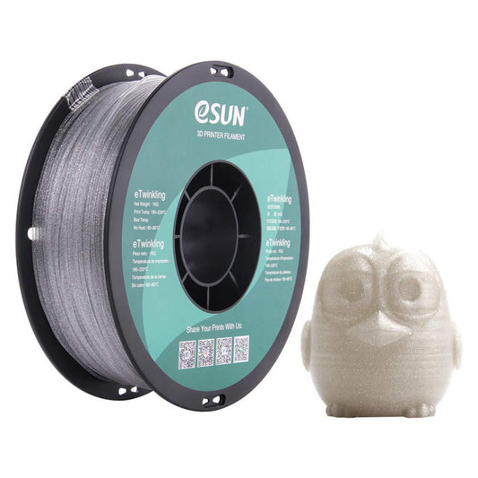 eSun Twinkling Silver PLA 1.75mm Filament 1kg